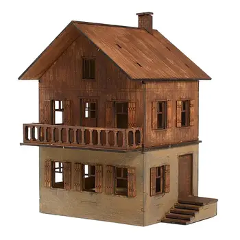 1/72 Модел на сградата Комплекти архитектурни модели на сгради Небоядисана 1/72 Комплекти модели на къщи Оформление Диорами Декор сладкиш на масата