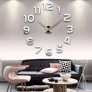 2021 Модерен дизайн, 3D големи стенни часовници, стикер 