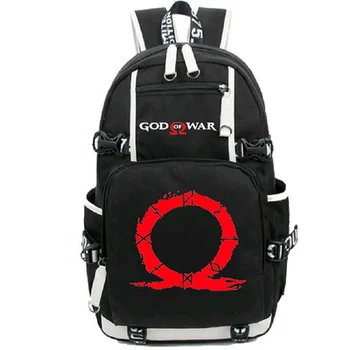 2023 Играта God of War Раница Студентски училищна чанта Нова чанта за преносими компютри За момчета и момичета Унисекс Оксфордские сини Раници