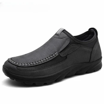 2023 Нова Мъжки Ежедневни обувки за спорт на открито, Лека, с мека Подметка, Удобни, Хлъзгав Кожени Обувки, Мъжки Обувки Големи Размери