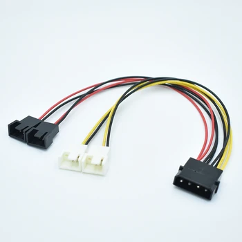 4-Пинов Molex за Свързване на захранващия кабел на вентилатора 4*4 адаптер към Конектора 2x12 В / 2x5 В Газа Вентилатора за охлаждане на компютъра Y захранващи Кабели