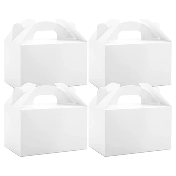 48 от Опаковки Бели кутии за предложения, хартиени кошници кутии за парти в чест на рождения Ден, душа, 6X3,5X3,5 инча, бял