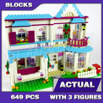 649шт Приятели Хартлейк Сити Лятна Къща Стефани 10612 Модел Строителни Блокове на Детски Набор от Тухли е Съвместим с