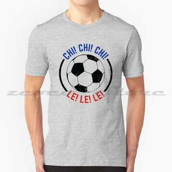 Chi Chi Chi Le Le Le Chant Чили Футбол 100% Памук, За Мъже И Жени Мека модна Тениска на Чили по Футбол Флаг Чили