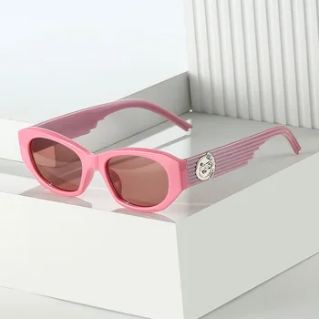DCF 2023 Нови Модни Слънчеви очила Shield За Мъже И Жени, Унисекс, Рамки за PC, Метал Лого, Луксозни Реколта Маркови Дизайнерски Слънчеви Очила с UV400