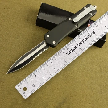 Micro OTF Tech Knife Combat Troo Series 440 Твърдост на Острието 57HRC От Цинково-алуминиева Сплав, Дръжката е От Джобен Нож За Самозащита На Открито