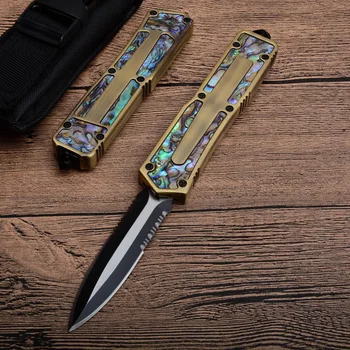 Micro OTF Tech Knife SC Series 440c, нож Твърдост 57HRC, Авиационен алуминиева сплав, дръжката е от черупките на морските охлюви, Джобен нож за самозащита