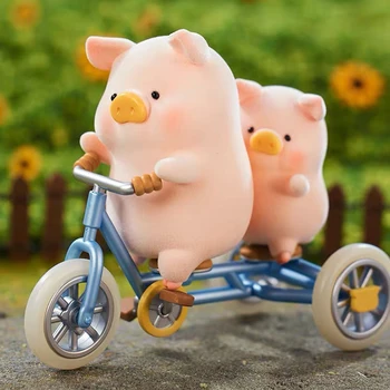 Play The Piggy Travel Series Tanden Elevator Играчки Кукли Сладко аниме Фигурки са подбрани модел Десктоп украса на Подарък за рожден Ден за Момиче