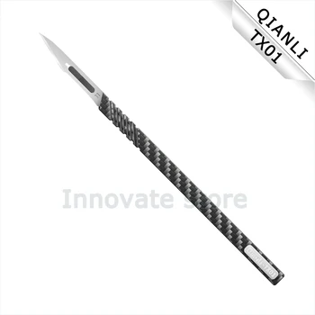 QIANLI TX01 Универсален ремонт нож с дръжка от въглеродни влакна за рязане на лепило на дънната платка, изтриване чип в процесора, ремонт на ръчни инструменти