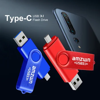 USB 3.1 Високоскоростен USBфлэш устройство OTG Pen Drive 32 GB 64 GB USB-памет от 128 GB Пръчка Преносим U-диск, Флаш-диск за КОМПЮТЪР на Телефона