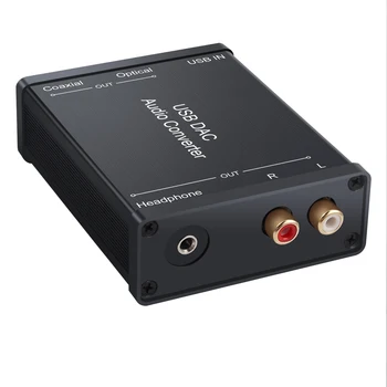 USB КПР Аудио Конвертор USB цифров Коаксиален и Оптичен 3,5 мм Стереовыход За Слушалки USB Аудио Адаптер Звукова карта За PS4 PS3 и PC