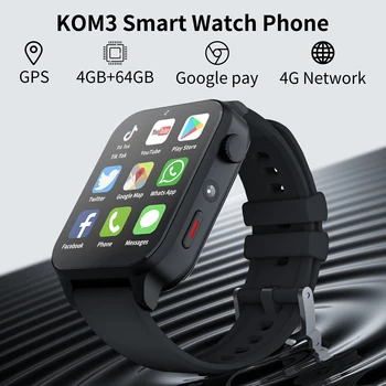 XUESEVEN KOM3 4G LTE Мрежови Умен часовник с 4 GB 64 GB Android 9,0 1,99 