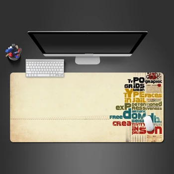 Абстрактен творчески подложка за мишка С индивидуални модни букви, Многофункционални слот офис нескользящие Миещи таблица постелки XXL