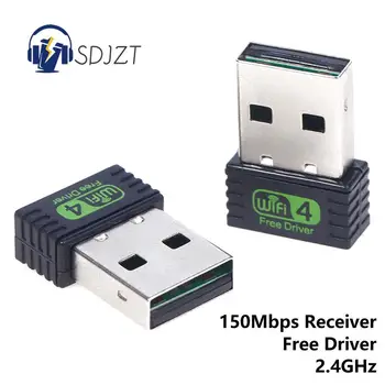 Безжична Мини USB WiFi Адаптер 802.11 N MT7601 150 Mbps Приемник Без ключ Драйвер за Мрежова карта за настолен лаптоп