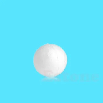 Бял пенопластовый топка Лъскав стиропор Кръгли полистирен топки, за да работи, декорация, училищни проекти, декорации