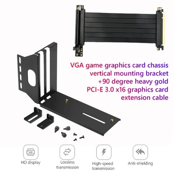 Вертикална стена на Видеокартата PHANTEKS PCIE 3,0x16 Удлинительный Кабел за Монтиране на графичния процесор Притежателя Поддръжка на видео карта VGA за Корпуса на PC ATX