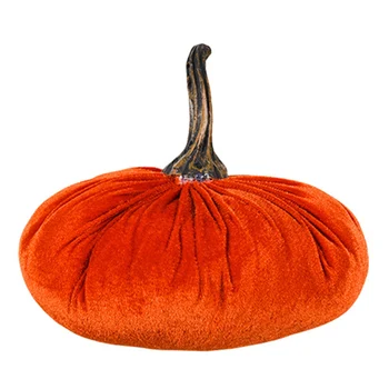 Възглавница във формата на тиква в Деня на Благодарността, плюшен играчка 18x17 см, внимателно сшитое украса за Хелоуин, много функции, памук PP