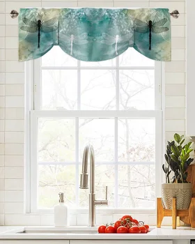 Градиент на Прозорец Завеса под формата на водни кончета, Хол, Кухненски шкаф, Престилката, Корниз, Джобен Балдахин