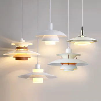 Датски окачен лампа с Модерен дизайн ph5 лампа E27 Висящи осветителни тела за кухня, островен декор всекидневната, led лампа за масата за хранене