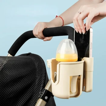 Детска количка, стойка за мобилен телефон, количка, държач за чаша за вода, 2 в 1, детска бутилка, чаши за напитки, аксесоари, универсална поставка