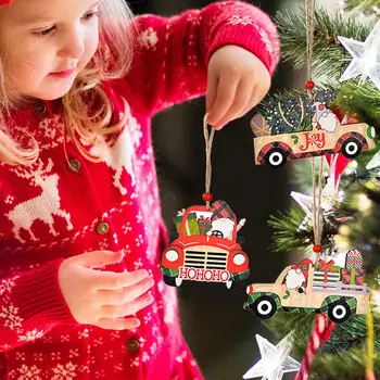 За многократна употреба декор с шарени Дървени кола, цветни коледни украшения във формата на Джуджета, за наем, за многократна употреба Празнична декорация, Парти за Коледа, за Коледа