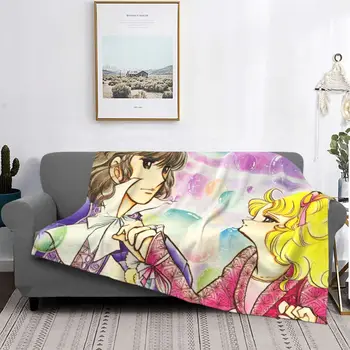 Завивки с комиксами Candy Candy Girl, Флисовое Лятно Одеало от японската Аниме, мултифункционален ультрамягкое одеало за диван, юрган за спалня