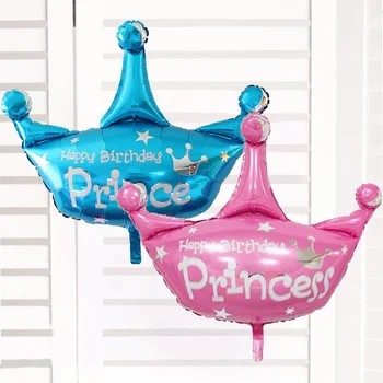 Играчка балон, crown, водороден балон, детски син принц, розова корона на принцеса, украса за парти в чест на рождения ден на балон от алуминиево фолио