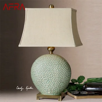 Керамична настолна лампа AFRA Nordic Дизайн Модерен led прост творчески лампа Луксозно десктоп осветление за дома, хол, прикроватной нощни шкафчета в спалнята
