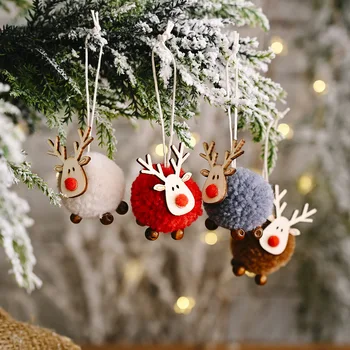 Коледна Украса от Дървен Лосове Висящи Украшения Коледно Дърво Украса за Дома Нова Година 2022 Ноел Навидад нова година