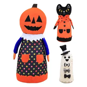 Кукла с плънка от тиква, страшни плюшени фигурки, играчки, тъканно кукла, нетъкан текстил, на Тематичен дизайн на Хелоуин, под формата на тиква за деца