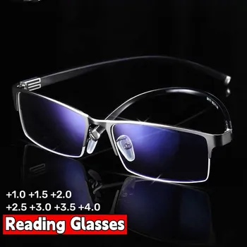 Метална Полукадровая Рамки За Пресбиопия, Блокиране на Синя Светлина, Бифокални Очила за Четене, Трендови Очила за далечни разстояния зрението, Предписани очила с диоптриями