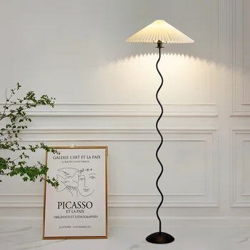 Модерен led лампиона ТАВАНСКО помещение Текстилен Лампа Спалня интериор на хола Етаж, лампа Датската Тыквенная лампа Дизайнерско Осветление