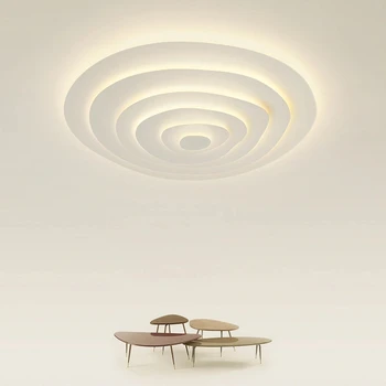 Модерен минималистичен противоположния пол, бяла метална боя, тавана лампа, декорация за хол, Спалня, led лампа с топъл затъмняване