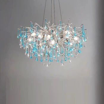 Модерен полилей, висящ лампа Полилей за кухня окачен лампа лампи за вътрешно осветление в хола crystal