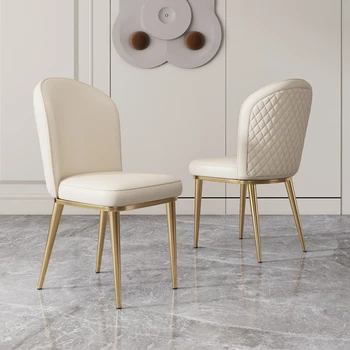 Модерни столове с възглавници с Трапезария и Хол Сватбен дизайн Скандинавски стол Спалня Италианска метални мебели за почивка Silla De Salon Модерни мебели