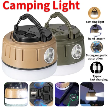 Мощен Слънчев led лампа за къмпинг, USB-Акумулаторна лампа за работа на открито на палатка, Преносим фенер, аварийно осветление за барбекю, туризъм