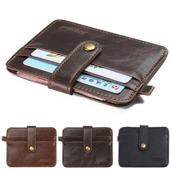Мъжки портфейл от изкуствена кожа, държач за кредитни карти, джоб за