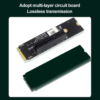 Най-новата карта на NGFF M. 2 за PCI-E 4X Странично Card M2 M Ключ към адаптер PCIe X4 с led индикатор SATA Power Странично за Майнинга Биткоинов