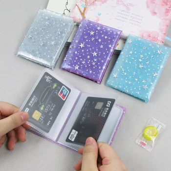 Нова PVC прозрачен функционален 20-битов калъф за карти, визитница за жени, чанта за кредитни карти за момичета, притежател на лична карта, портфейла