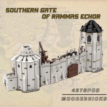 Новият филм на Южната порта на MOC Великата Древна стена Градивни елементи са подбрани модел САМ Assembly Bricks Комплект за творчество Детски играчки
