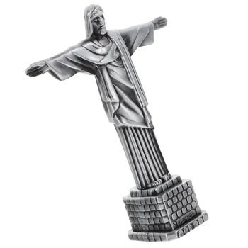 Религиозен декор статуя на Исус статуетка на скулптура, архитектура занаят сплав тенис на пътуване