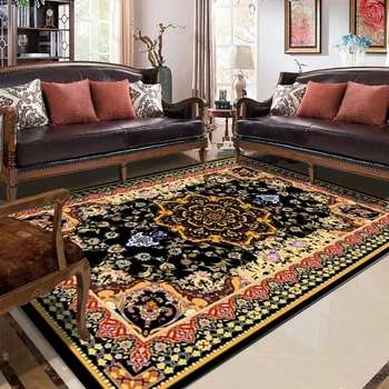 Ретро килим в европейски стил, Класически Елегантен Цветен Начало декор, нощни подложки за спални, Кухня, баня, нескользящий подложка за подови настилки, врати