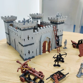Рицарски игри заключване, играчка комплект, модел на сградата, аксесоар, набор от игри, подаръци и забавни