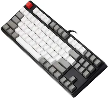 Ръчна детска клавиатура - Капачки за комбинации Double Shot PBT с двойно смесване на цветове - Кафяви ключове - 87 клавиши - Линейните и безшумни (черен корпус)