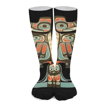 Северо-западното изкуство Хайда - Тлинкитские чорапи Thunderbird, чорапи за мъже, зимни чорапи, мъжки спортни чорапи
