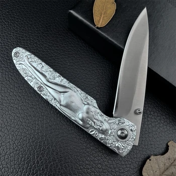 Секси Дама, Коллекционный Нож с дръжка от алуминиева сплав, Джобен Нож 3,18 