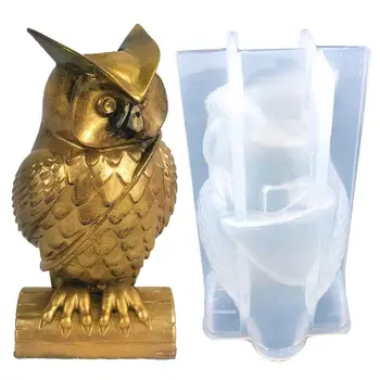Силиконова форма за сови, форма за животни, епоксидни форми за отливки от смола, 3D форма за украса на врати, силиконови форми за diy от смола