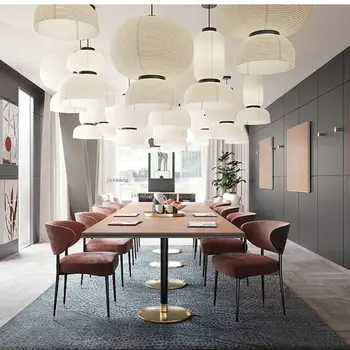 Скандинавски маса за хранене, стол за минималистичного къща, Луксозно кухненско обзавеждане, Ресторант, Творчески Стол за сядане с облегалка от ковано желязо