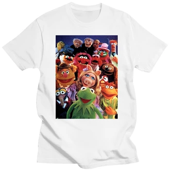 Тениска Homme The Muppet Show Kermit Пиги, Гонзо Serie Tv Реколтата, Ежедневни Тениски Големи Размери В стил хип-хоп, Блузи, Тениски S, 2Xl 031215