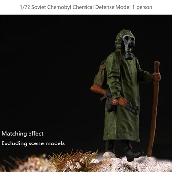 1/72 Съветски модел на Чернобилската атомна химическа защита, готови цветен модел на един войник за 1 човек